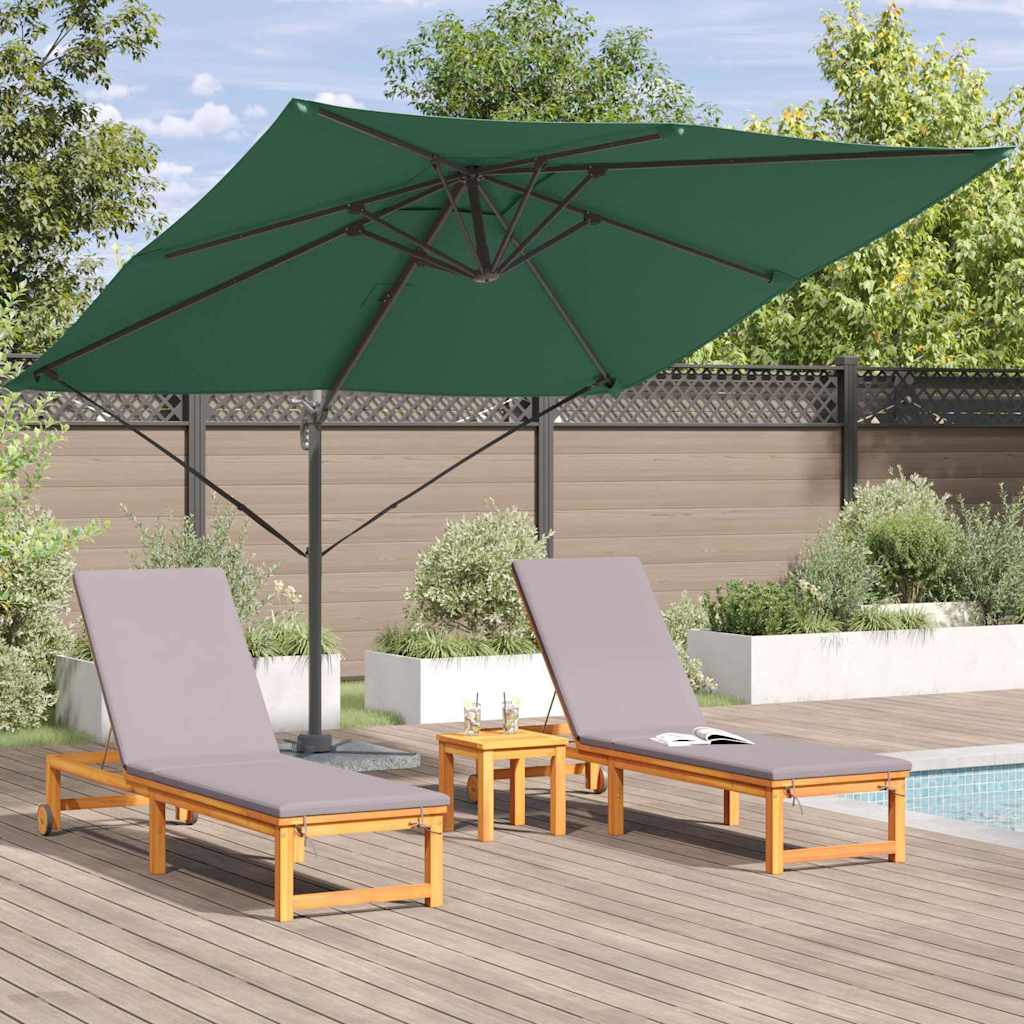 Roma Parasol Green 286 x 285 x 265 cm Polyester and Aluminium