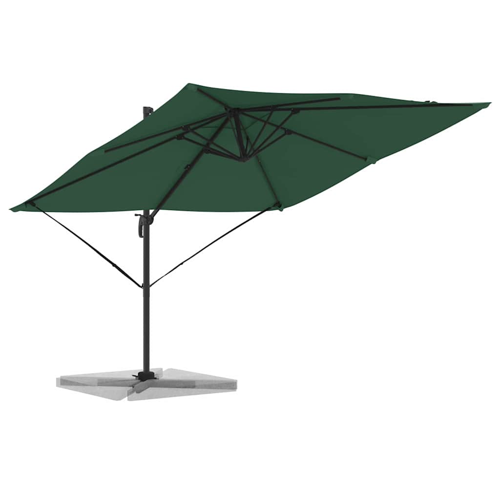 Roma Parasol Green 286 x 285 x 265 cm Polyester and Aluminium