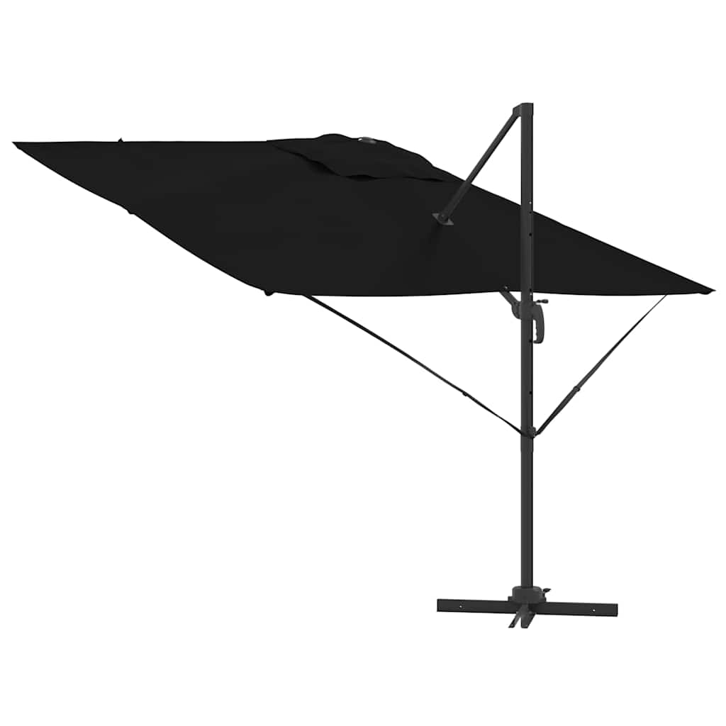 Roma Parasol Black 286 x 285 x 265 cm Polyester and Aluminium