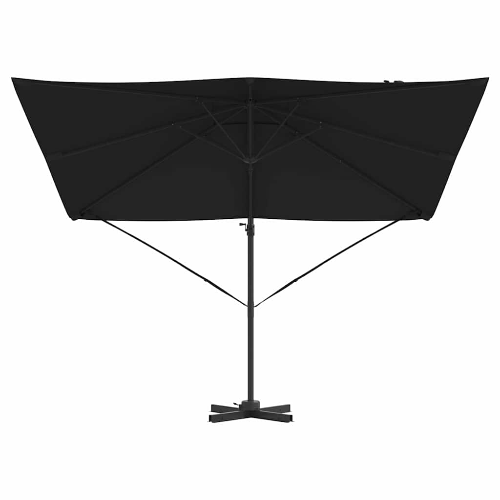 Roma Parasol Black 286 x 285 x 265 cm Polyester and Aluminium