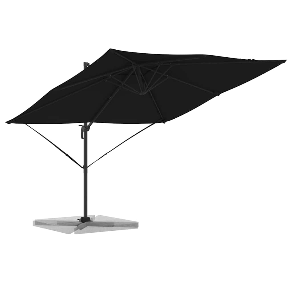 Roma Parasol Black 286 x 285 x 265 cm Polyester and Aluminium