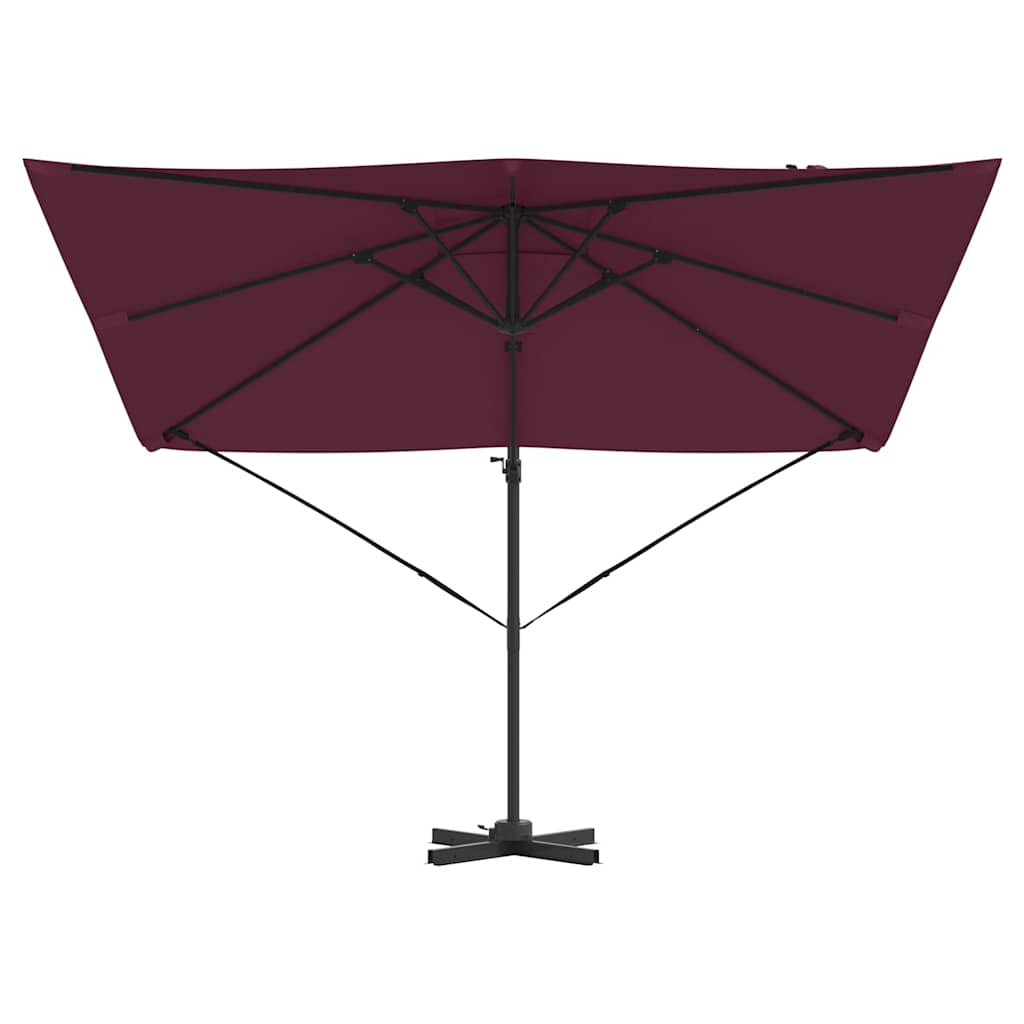 Roma Parasol Red 286 x 285 x 265 cm Polyester and Aluminium