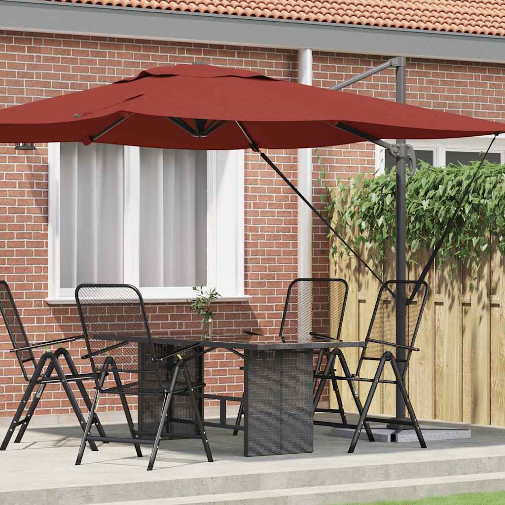 Roma Parasol Red 286 x 285 x 265 cm Polyester and Aluminium