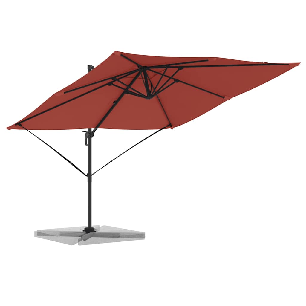 Roma Parasol Red 286 x 285 x 265 cm Polyester and Aluminium