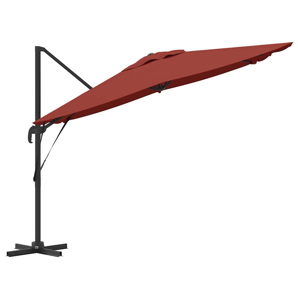 Roma Parasol Red 286 x 285 x 265 cm Polyester and Aluminium