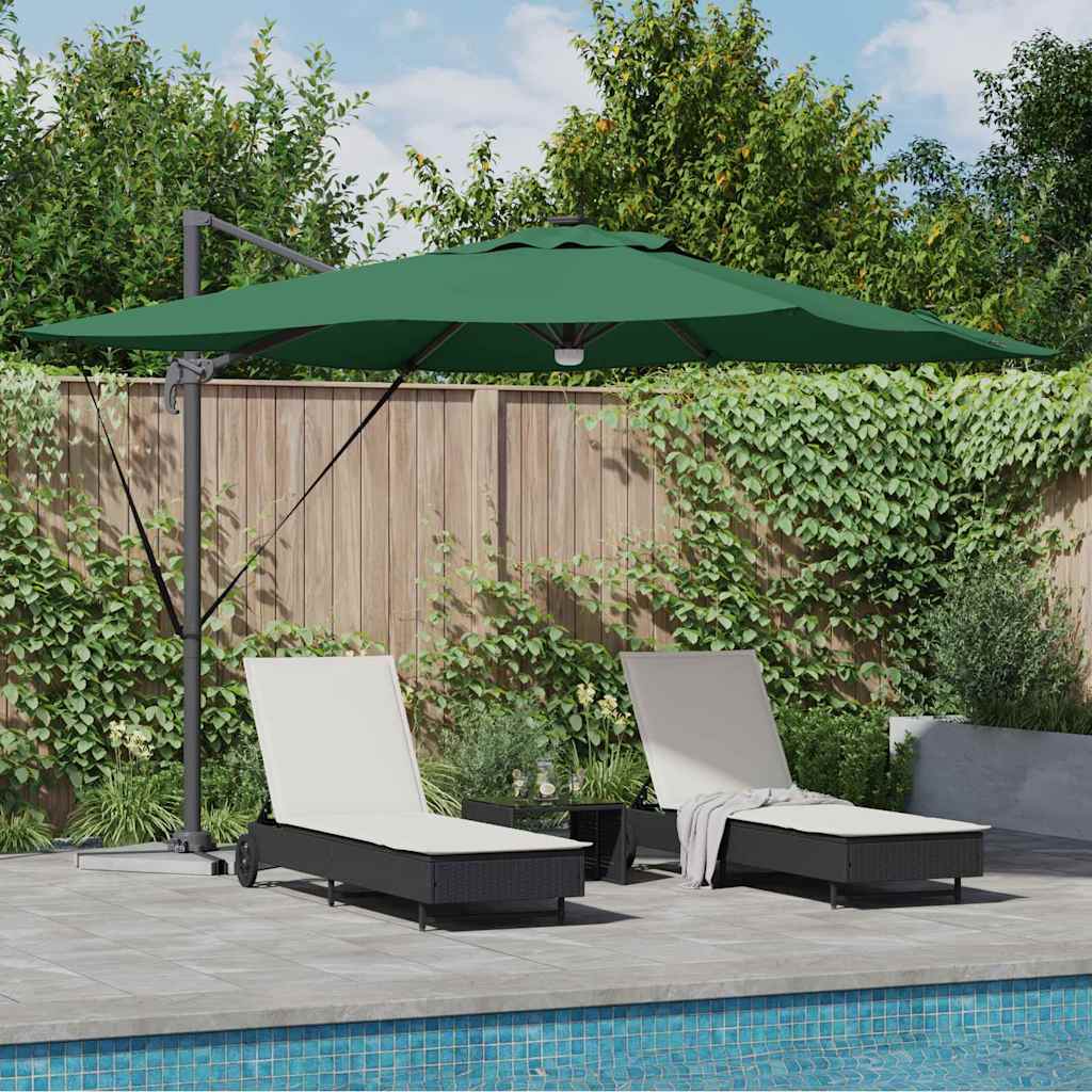 Roma Parasol Green 286 x 285 x 270 cm Aluminium and Polyester