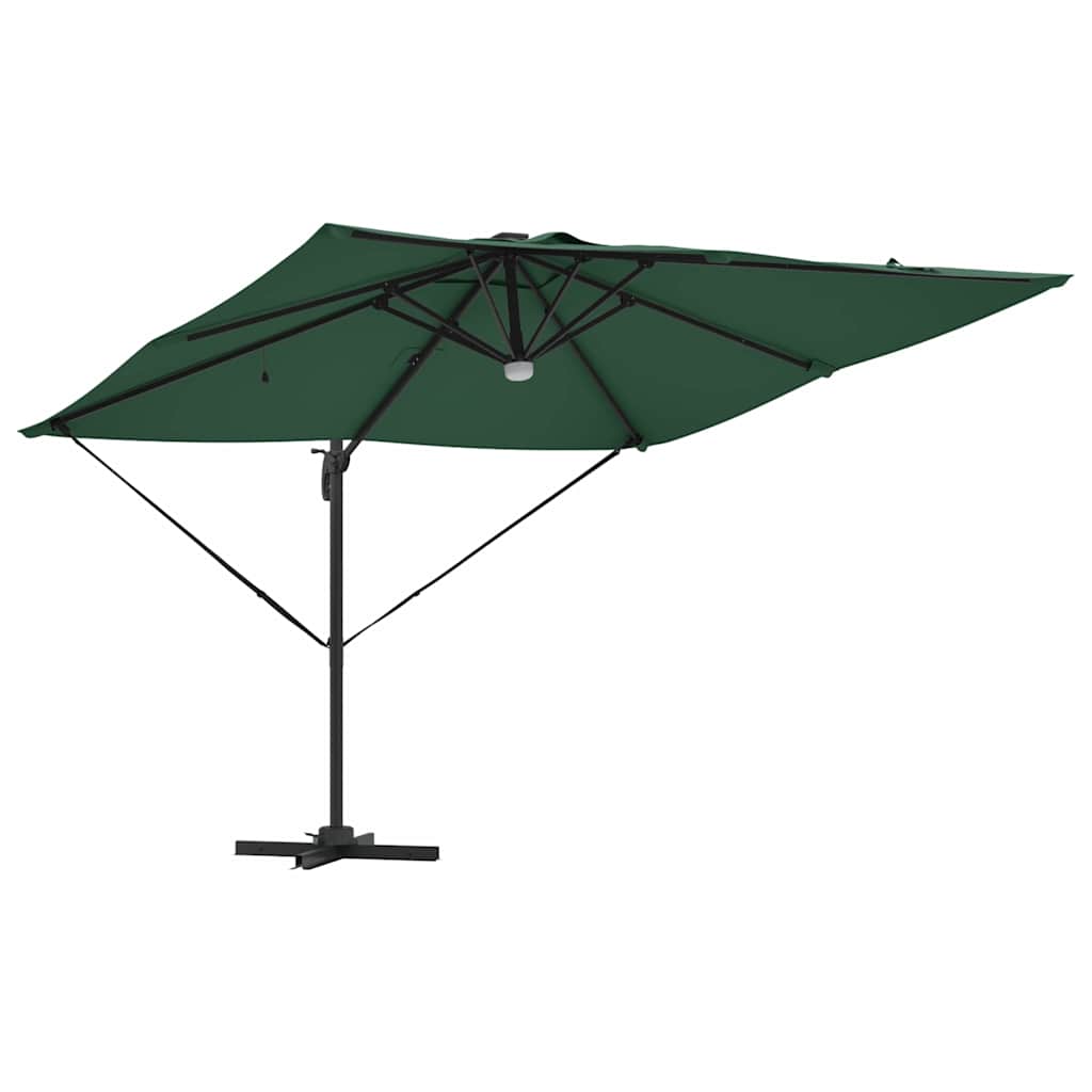 Roma Parasol Green 286 x 285 x 270 cm Aluminium and Polyester