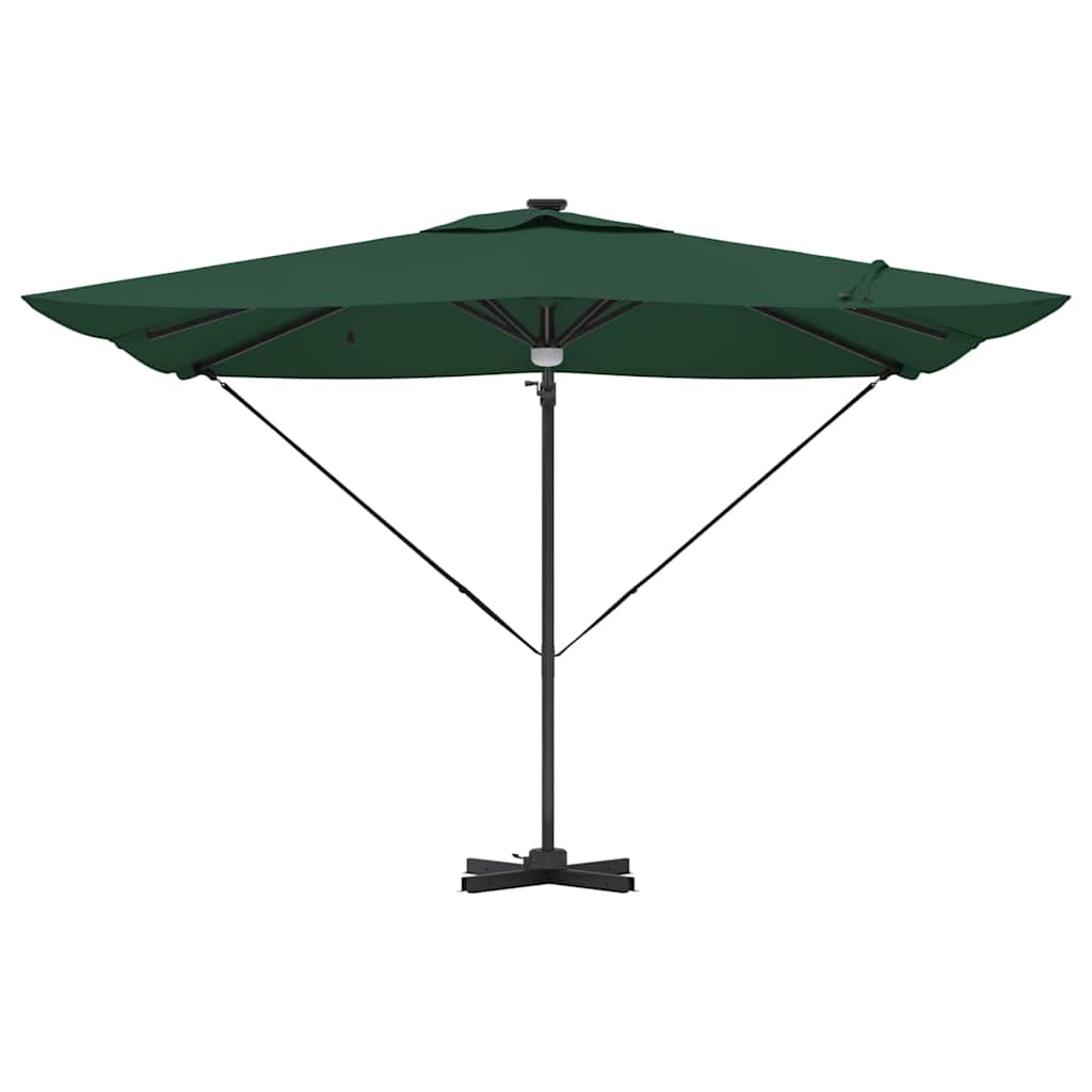 Roma Parasol Green 286 x 285 x 270 cm Aluminium and Polyester