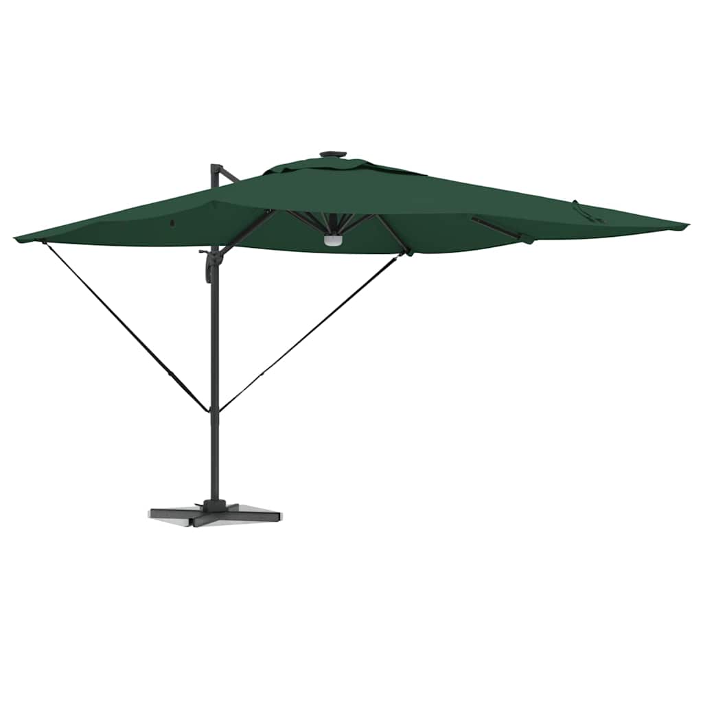 Roma Parasol Green 286 x 285 x 270 cm Aluminium and Polyester