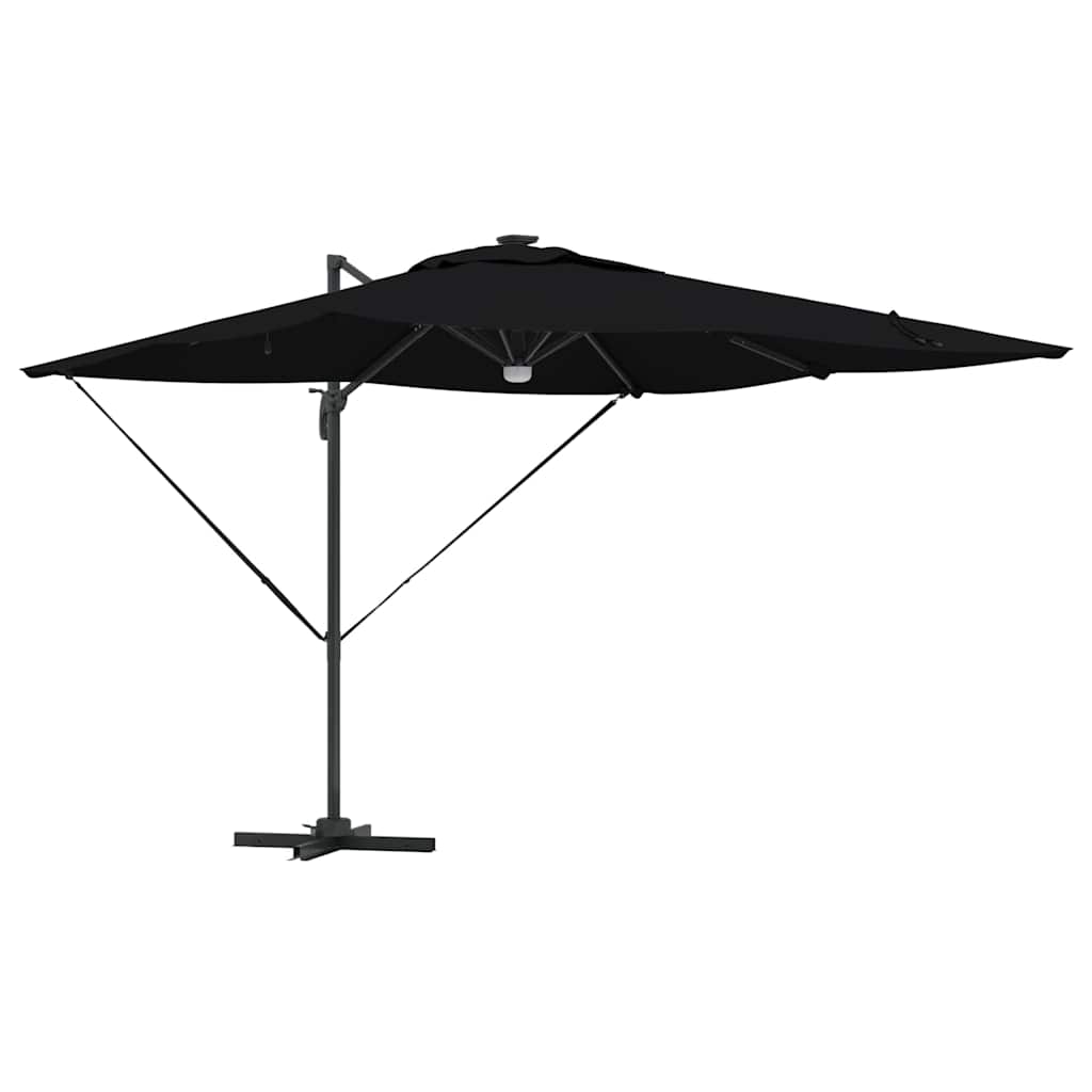 Roma Parasol Black 286 x 285 x 270 cm Aluminium and Polyester