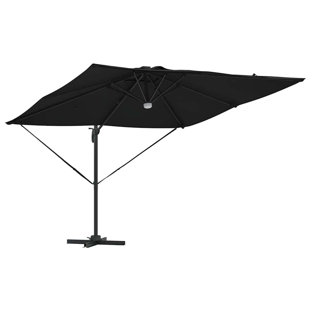 Roma Parasol Black 286 x 285 x 270 cm Aluminium and Polyester