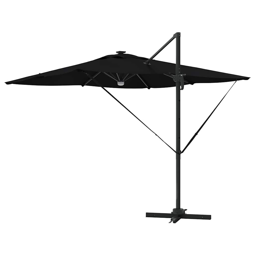 Roma Parasol Black 286 x 285 x 270 cm Aluminium and Polyester