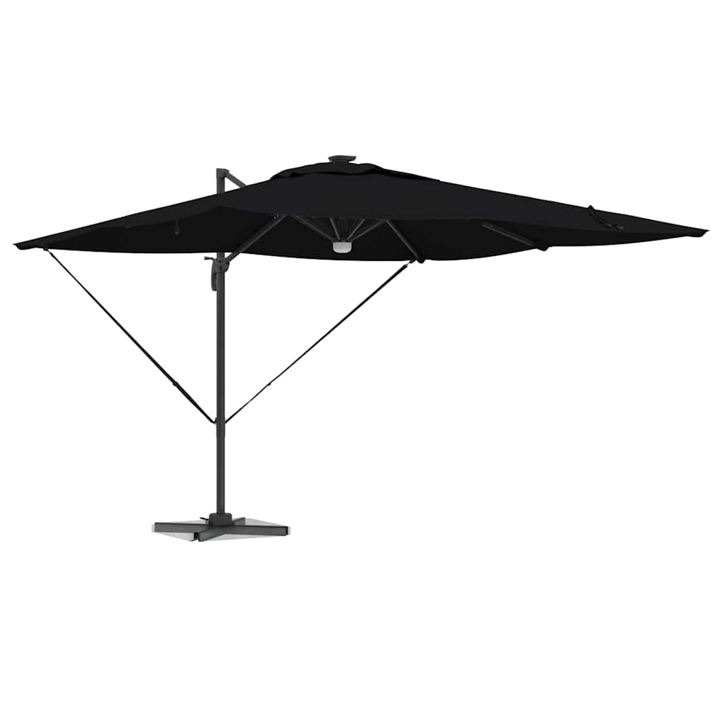 Roma Parasol Black 286 x 285 x 270 cm Aluminium and Polyester