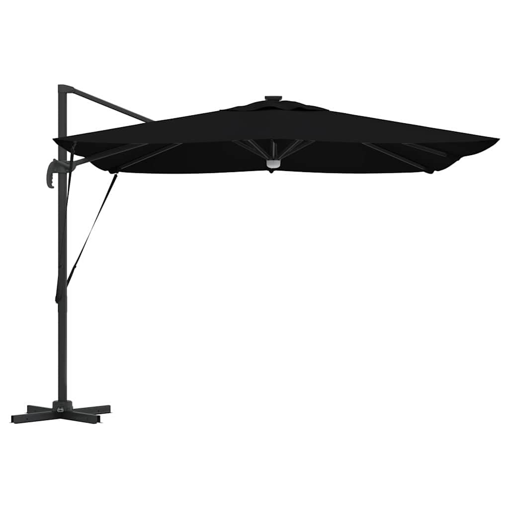 Roma Parasol Black 286 x 285 x 270 cm Aluminium and Polyester