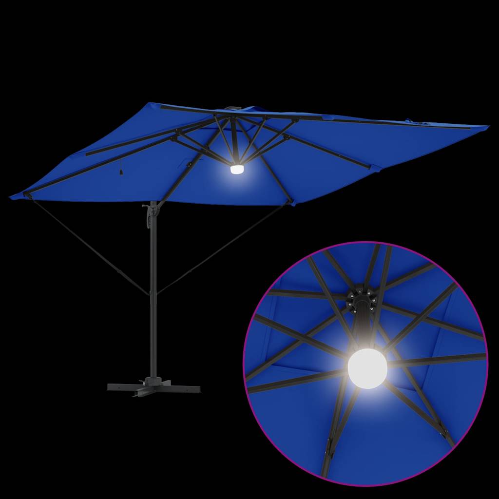 Roma Parasol Blue 286 x 285 x 270 cm Aluminium and Polyester