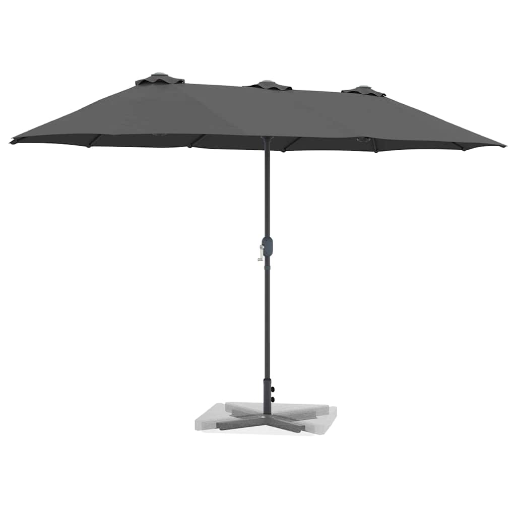 Garden Parasol Anthracite 370 x 197 x 239 cm