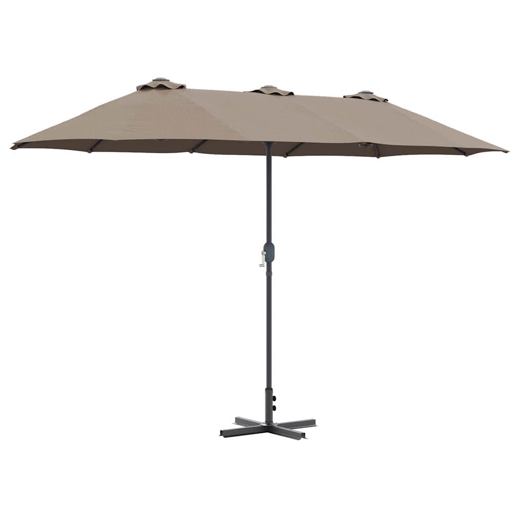 Garden Parasol Taupe 370 x 197 x 239 cm Powder-coated steel
