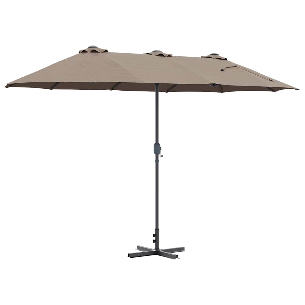 Garden Parasol Taupe 370 x 197 x 239 cm Powder-coated steel