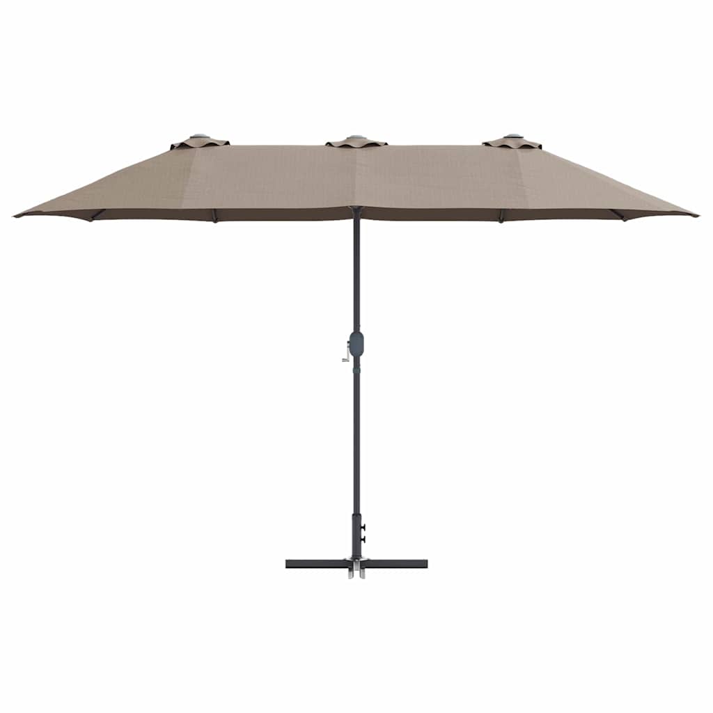 Garden Parasol Taupe 370 x 197 x 239 cm Powder-coated steel