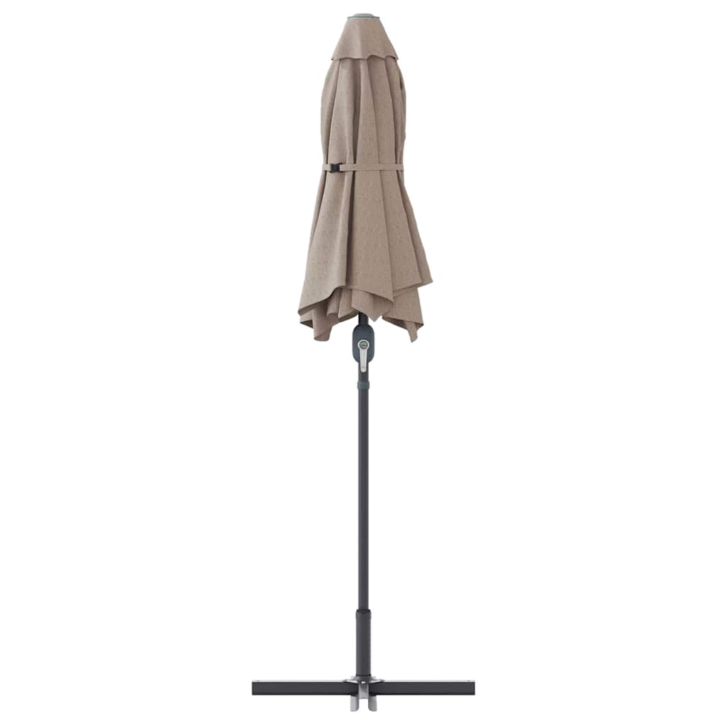 Garden Parasol Taupe 370 x 197 x 239 cm Powder-coated steel