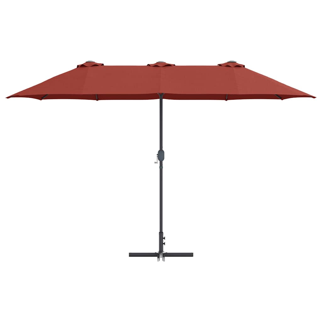 Garden Parasol Terracotta 370 x 197 x 239 cm