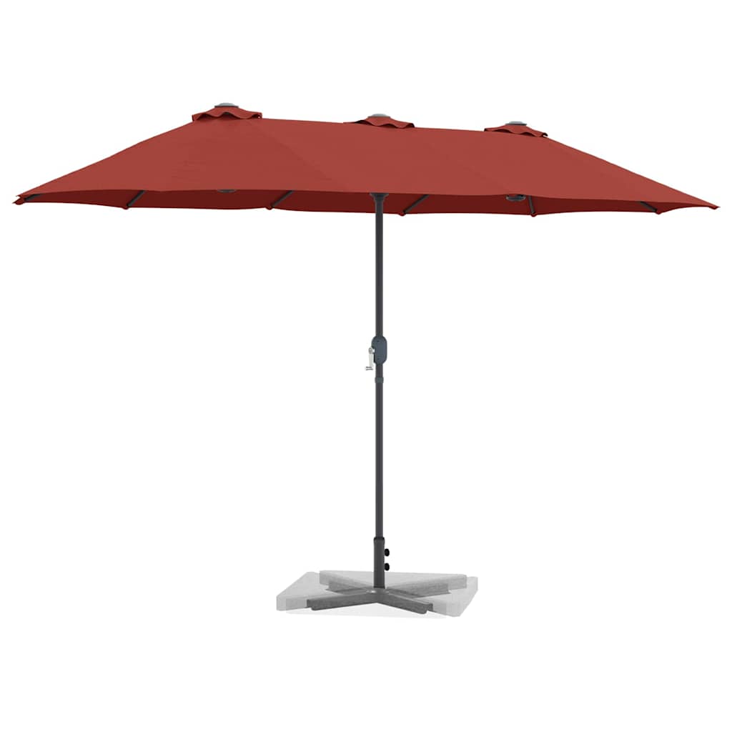 Garden Parasol Terracotta 370 x 197 x 239 cm