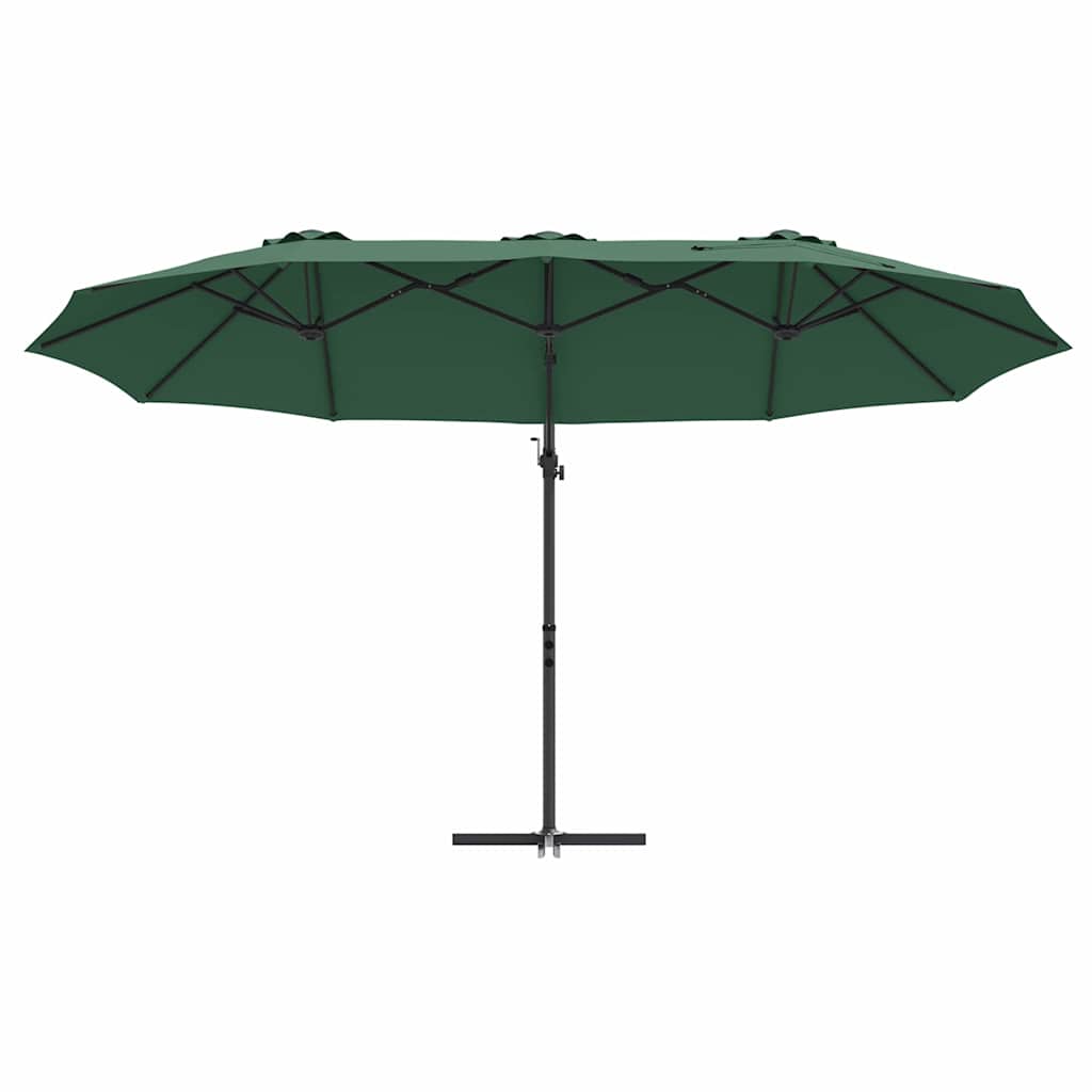 Garden Cantilever Parasol Green 372 x 198 x 243 cm