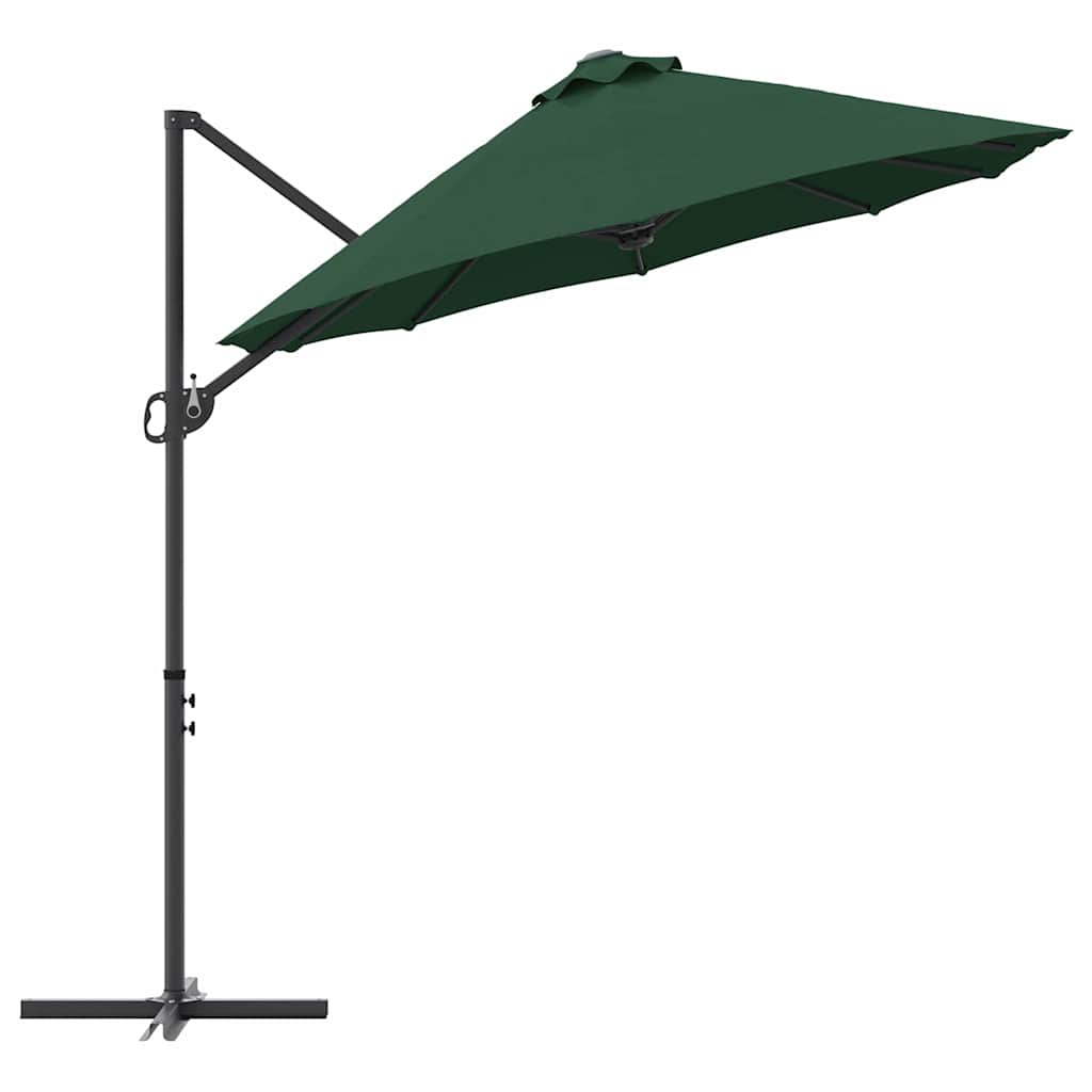 Garden Cantilever Parasol Green 372 x 198 x 243 cm