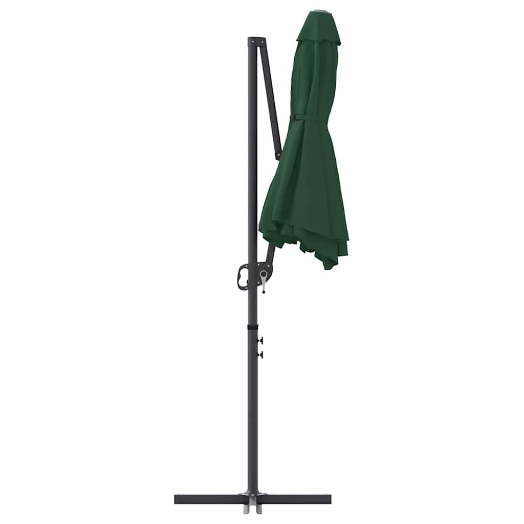 Garden Cantilever Parasol Green 372 x 198 x 243 cm