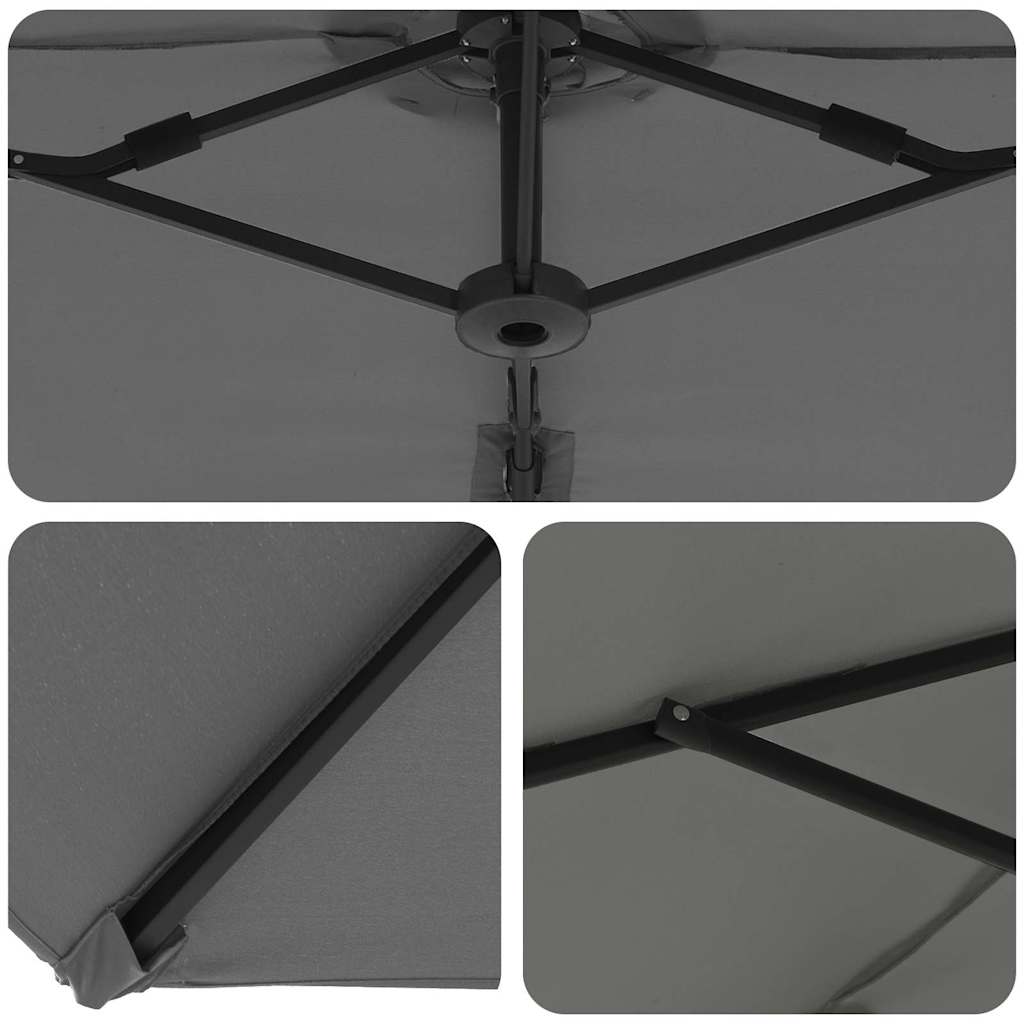 Garden Cantilever Parasol Anthracite 372 x 198 x 243 cm