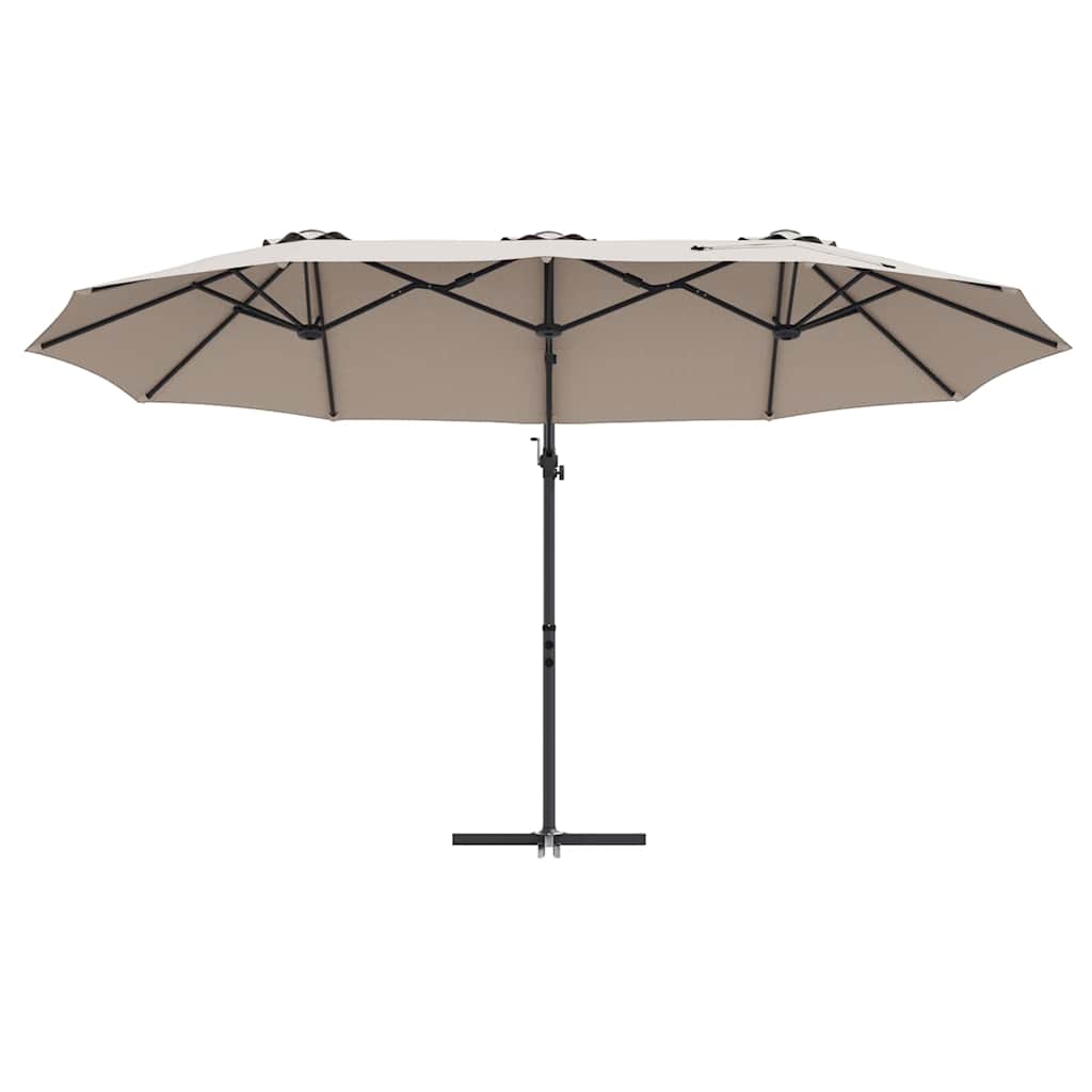Garden Cantilever Parasol Taupe 372 x 198 x 243 cm