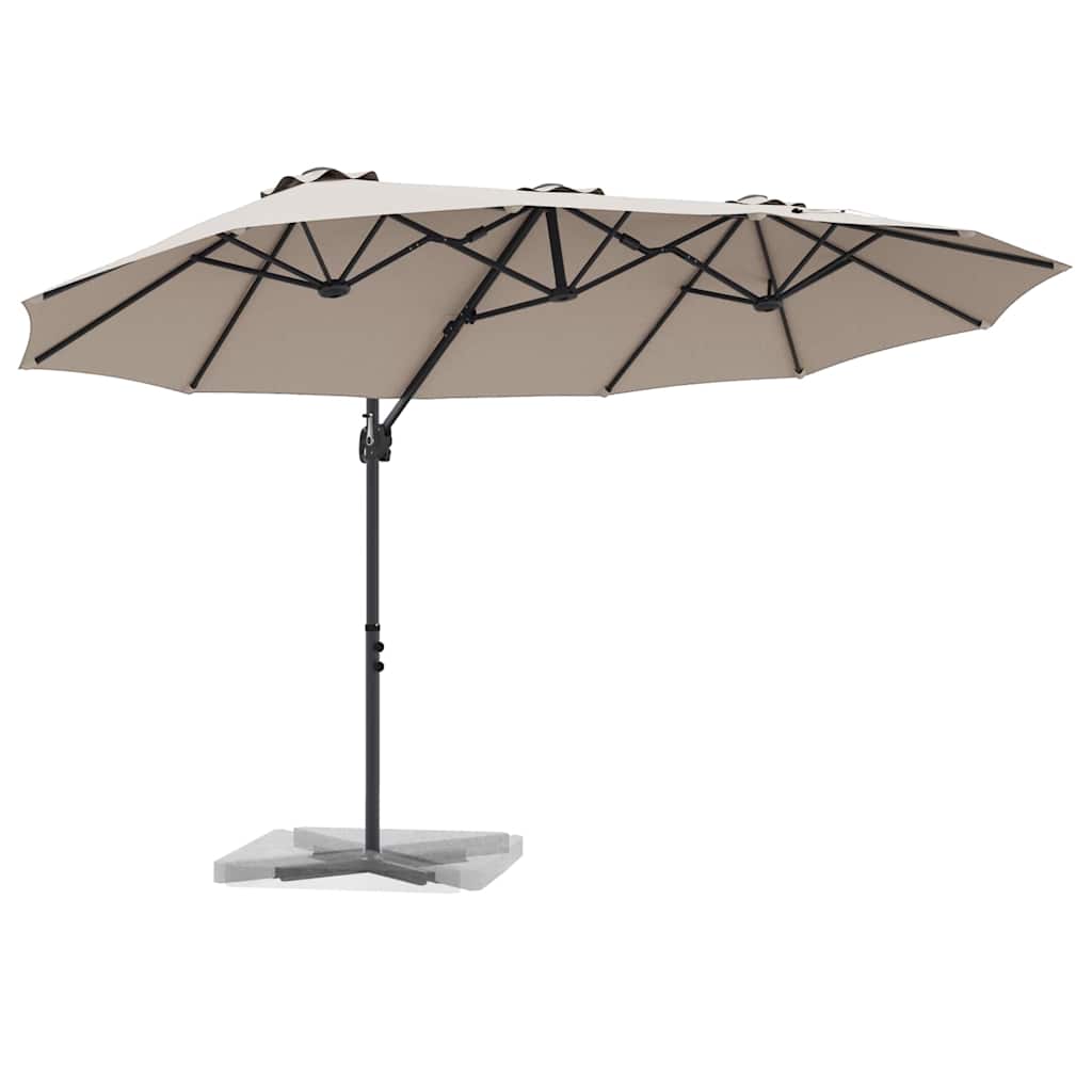 Garden Cantilever Parasol Taupe 372 x 198 x 243 cm