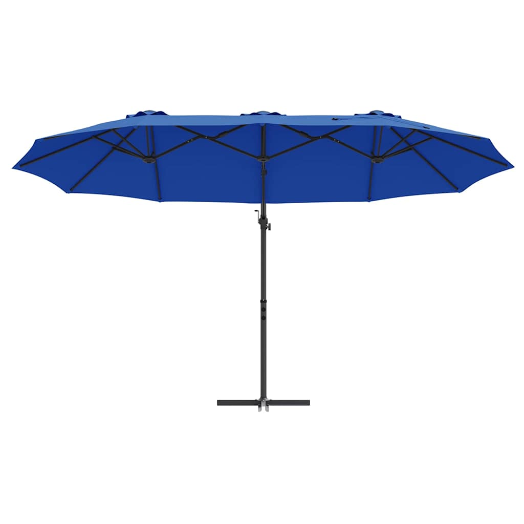 Garden Cantilever Parasol Azure blue 372 x 198 x 243 cm