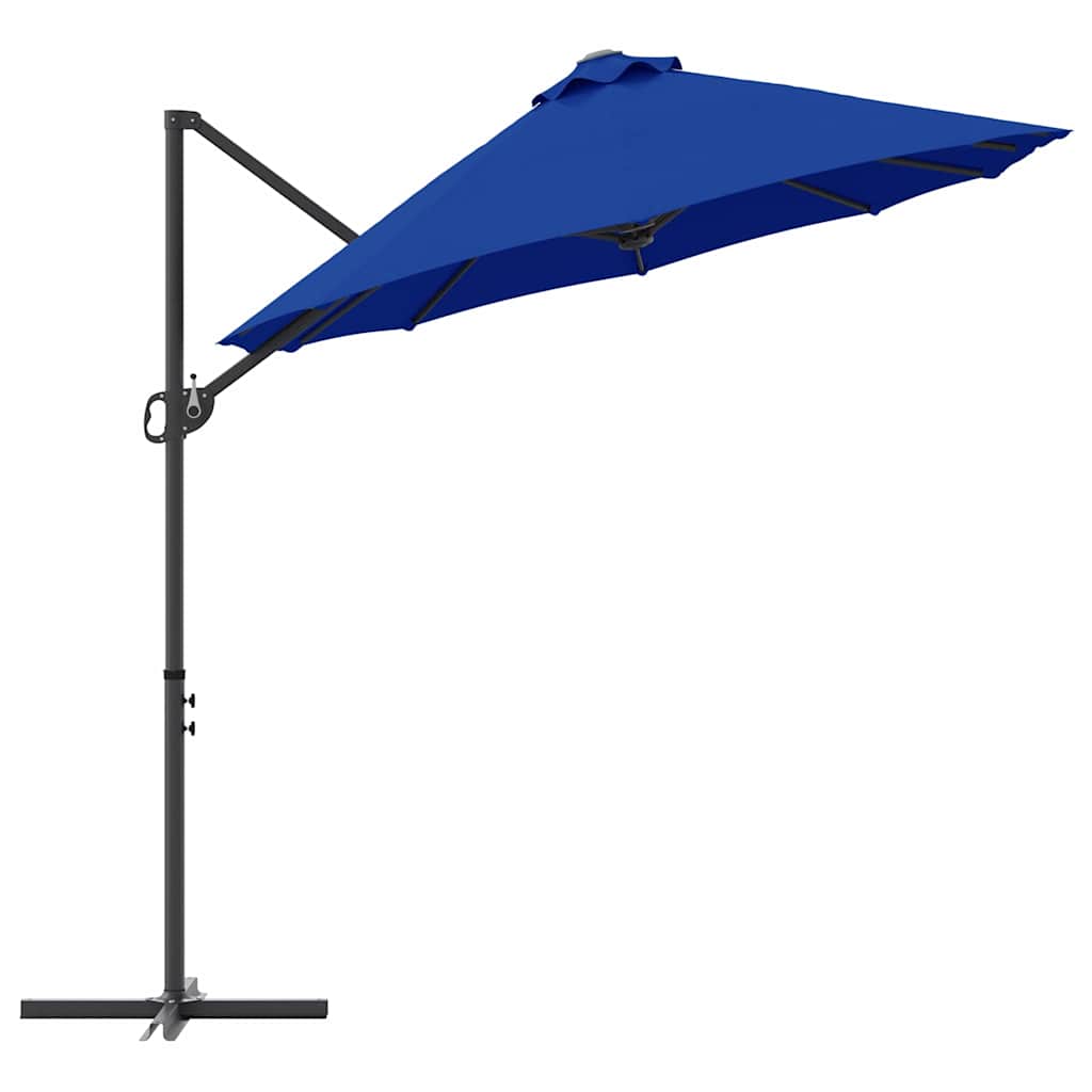 Garden Cantilever Parasol Azure blue 372 x 198 x 243 cm