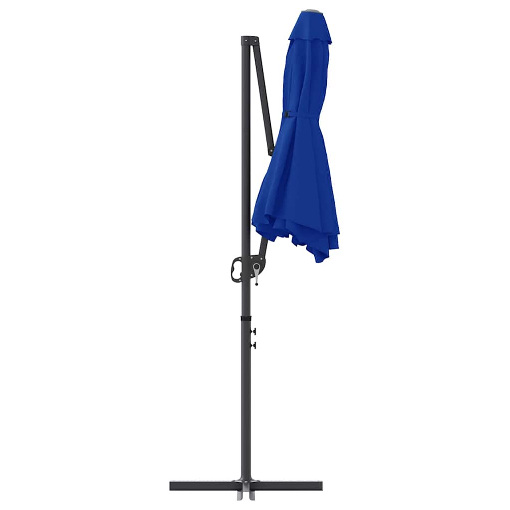 Garden Cantilever Parasol Azure blue 372 x 198 x 243 cm
