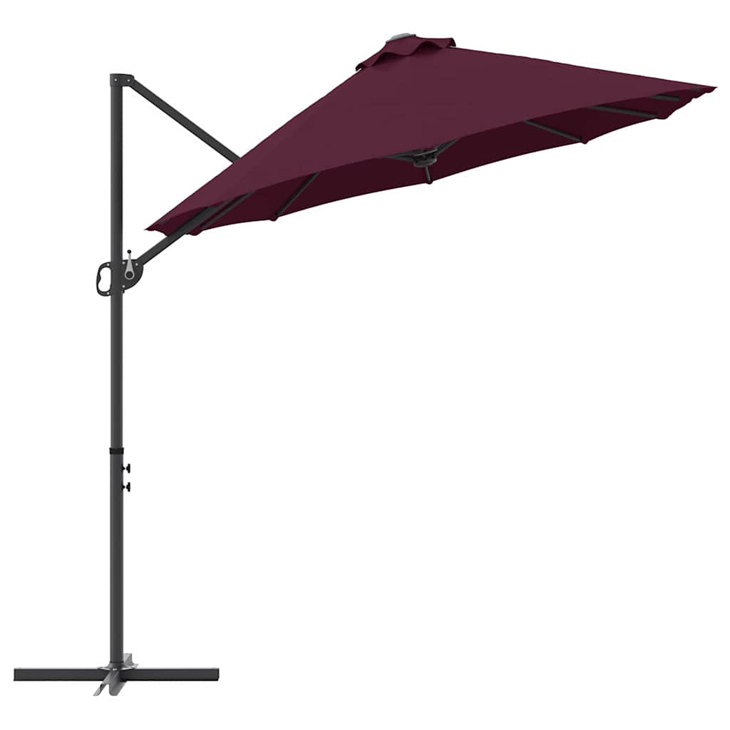 Garden Cantilever Parasol Bordeaux red 372 x 198 x 243 cm