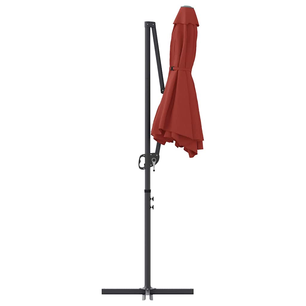 Garden Cantilever Parasol Terracotta 372 x 198 x 243 cm