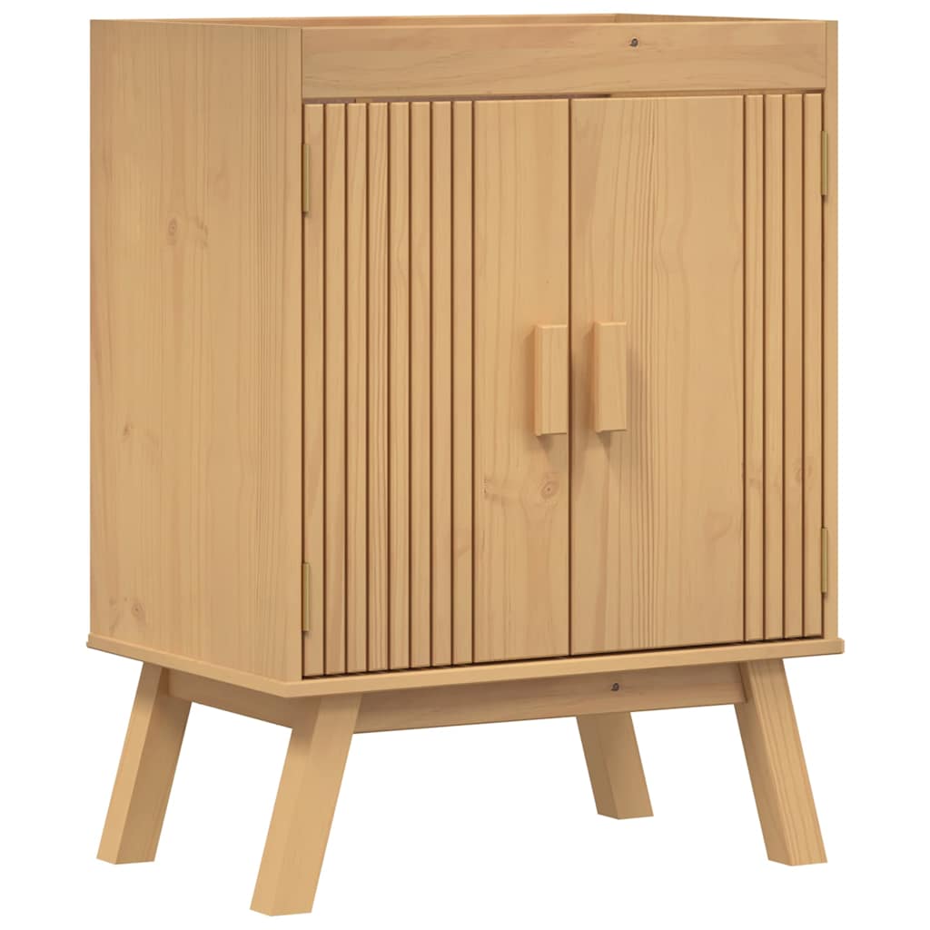 Bathroom Furniture Set with Door 3 pcs Brown 114 x 43 x 73.5 cm