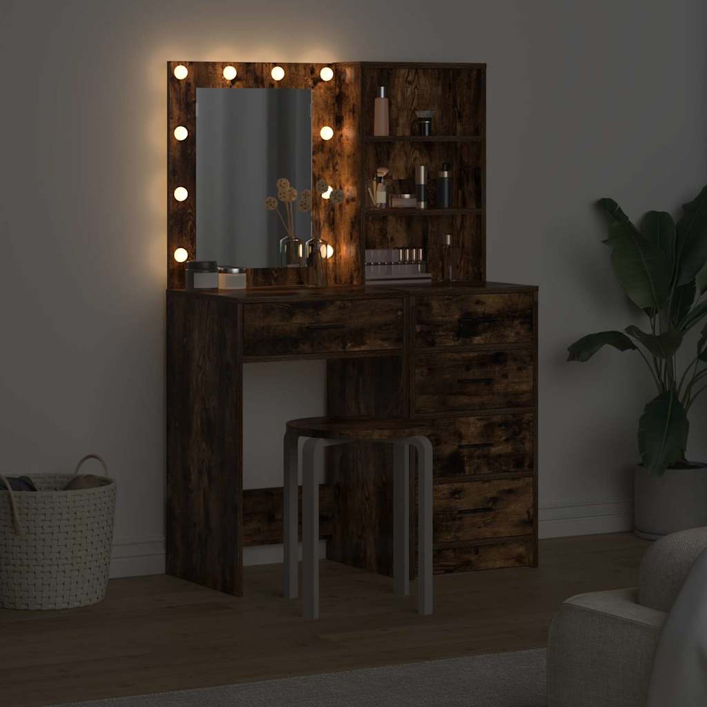 Dressing Table 2 pcs Brown 50 x 41 x 135 cm Engineered wood