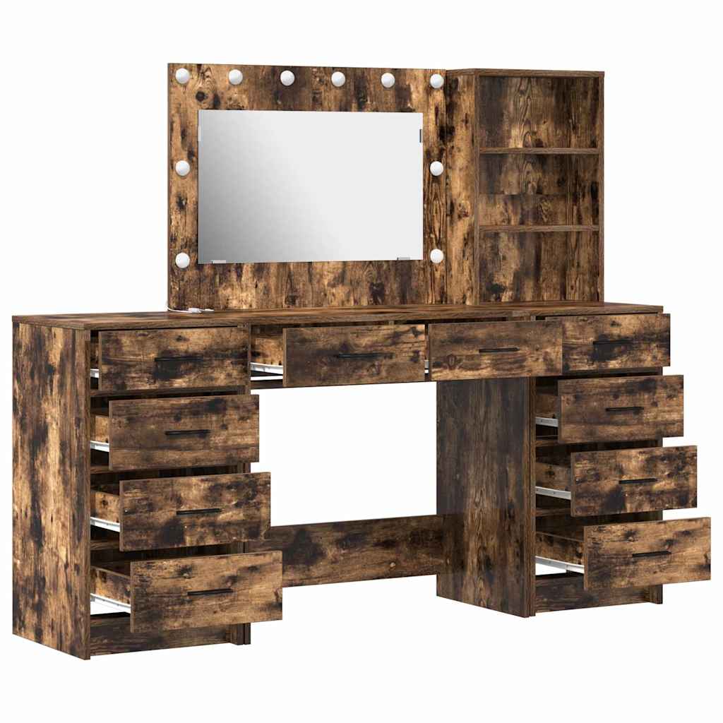 Dressing Table 3 pcs Brown 40 x 41 x 135 cm Engineered wood
