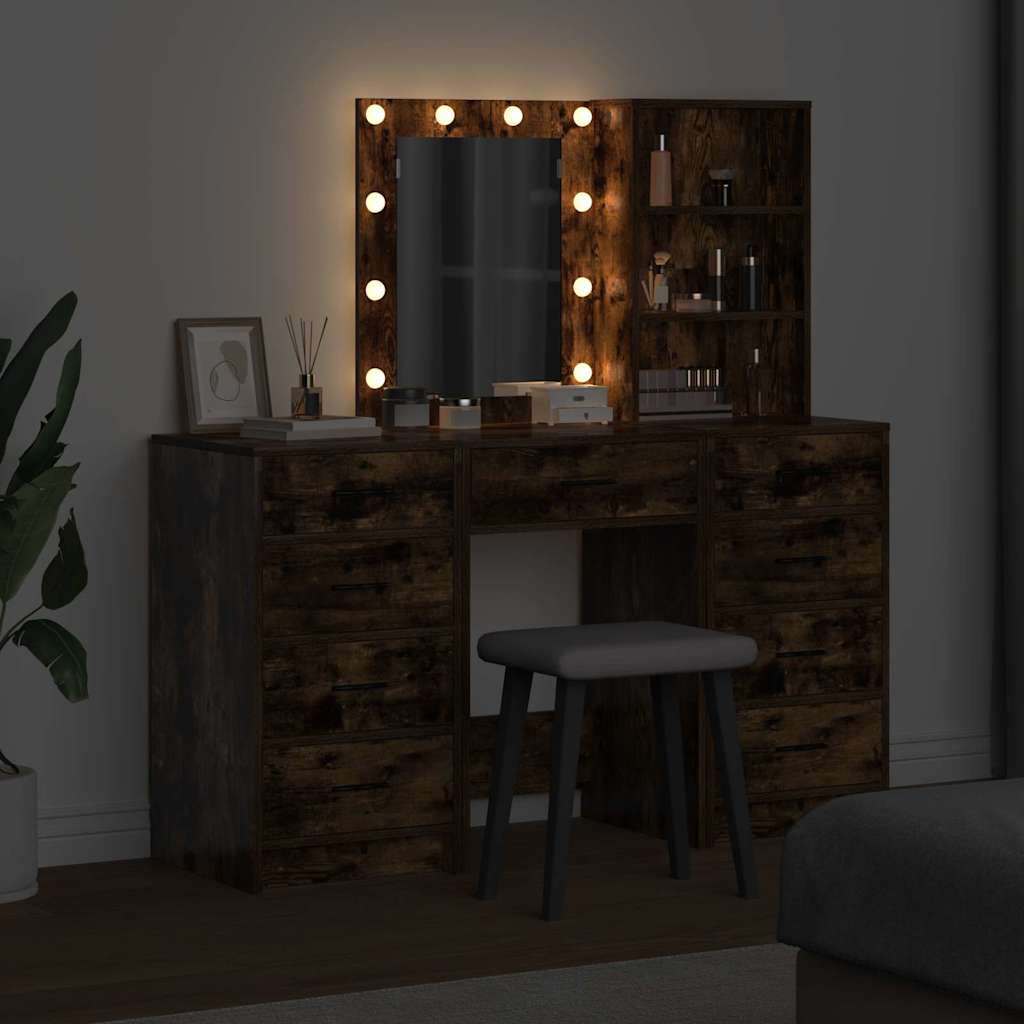 Dressing Table 3 pcs Brown 40 x 41 x 135 cm Engineered wood