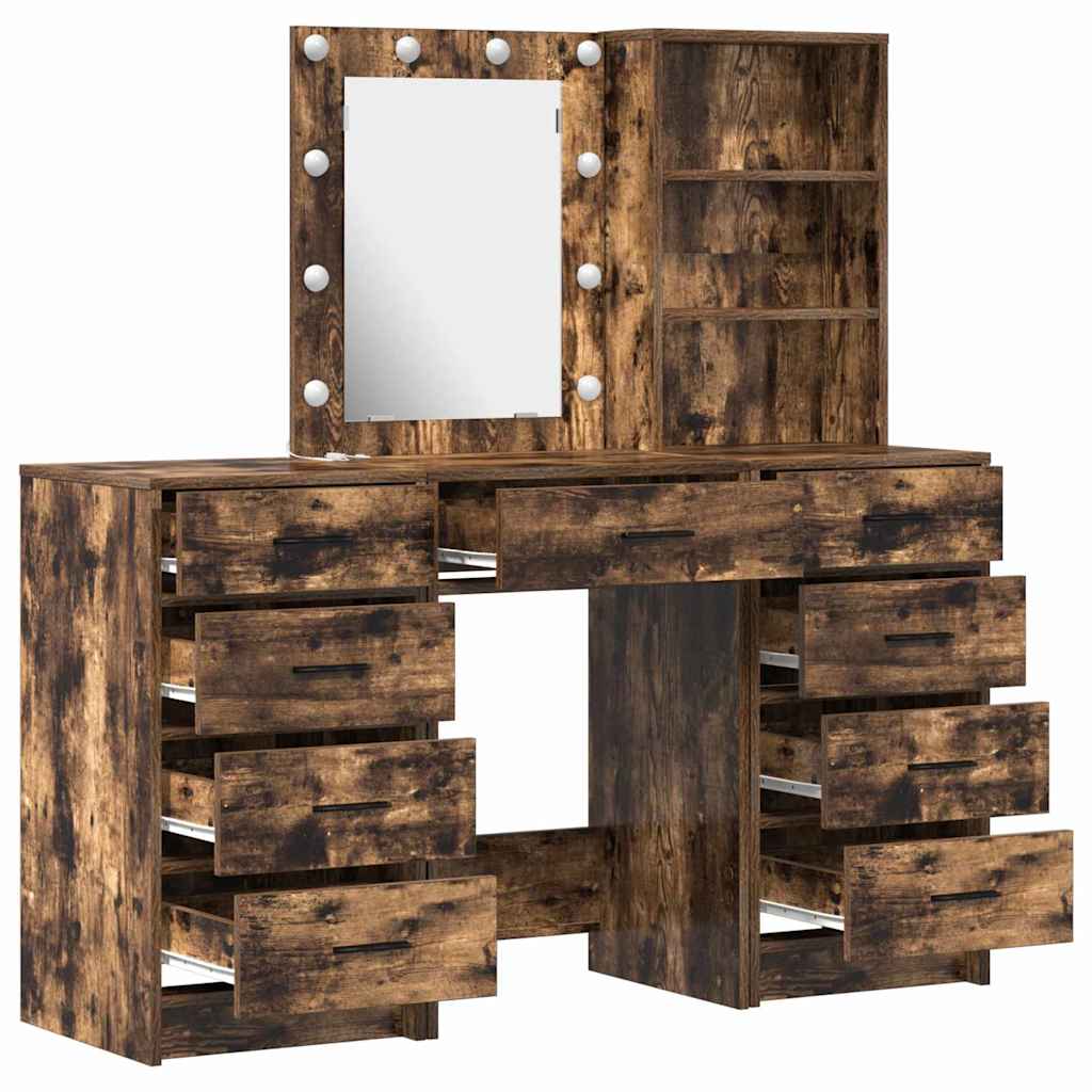 Dressing Table 3 pcs Brown 40 x 41 x 135 cm Engineered wood