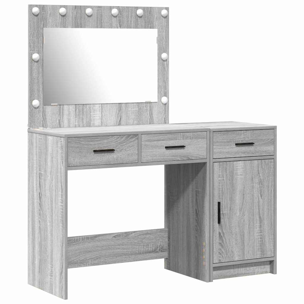 Dressing Table 2 pcs Grey 40 x 41 x 75 cm Engineered wood