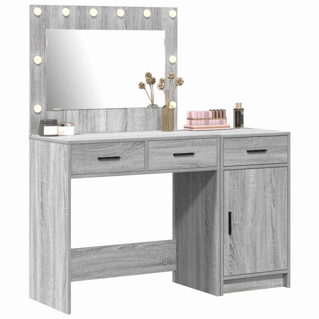 Dressing Table 2 pcs Grey 40 x 41 x 75 cm Engineered wood
