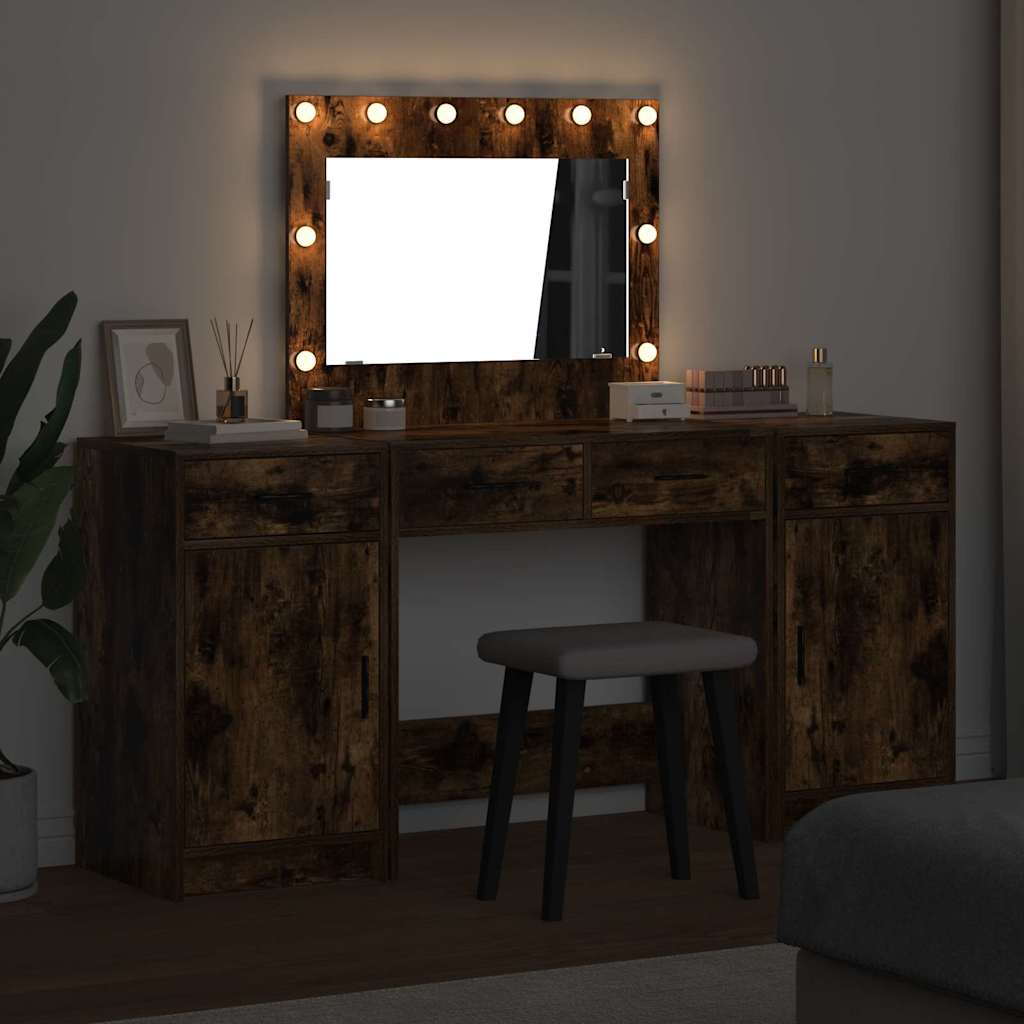 Dressing Table 3 pcs Brown 40 x 41 x 75 cm Engineered wood