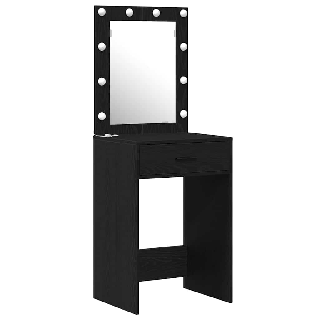 Dressing Table with Door Black 50 x 41 x 135 cm Engineered wood