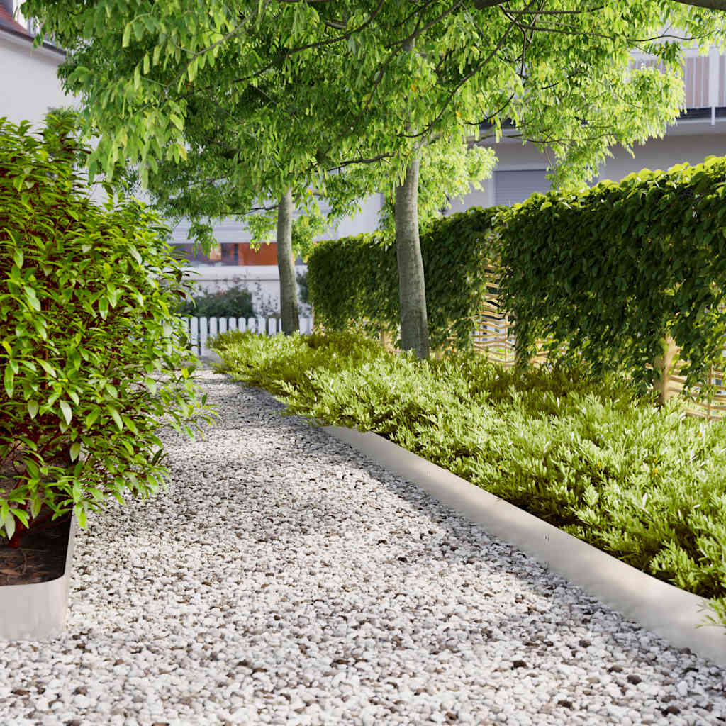 Lawn Edgings 30 pcs 15x103 cm Stainless Steel