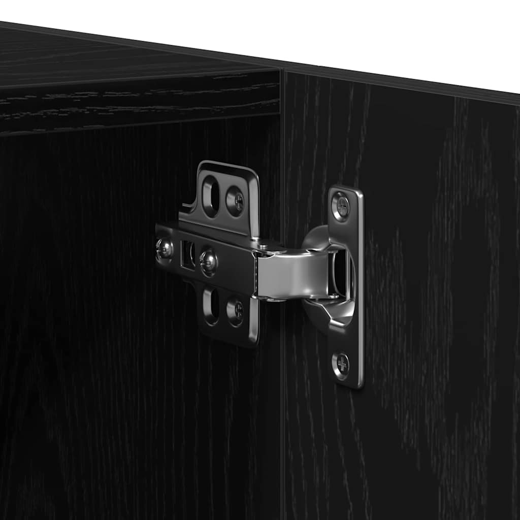 Bathroom Furniture Set 3 pcs Black Oak 60 x 38.5 x 46 cm
