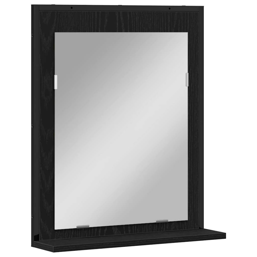 Bathroom Furniture Set with Storage 2 pcs Black 60 x 33 x 60 cm