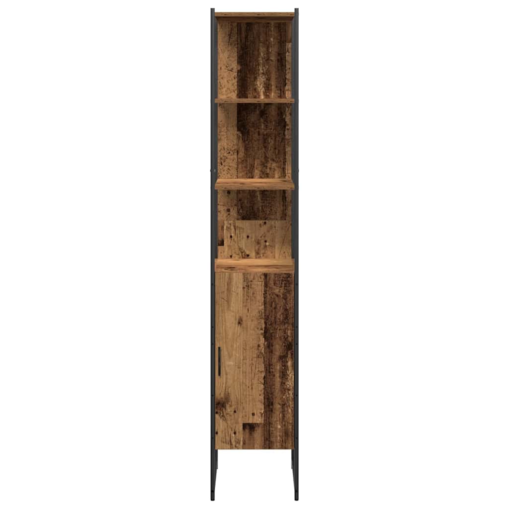 Bathroom Furniture Set with Door 3 pcs Brown 33 x 33 x 185.5 cm